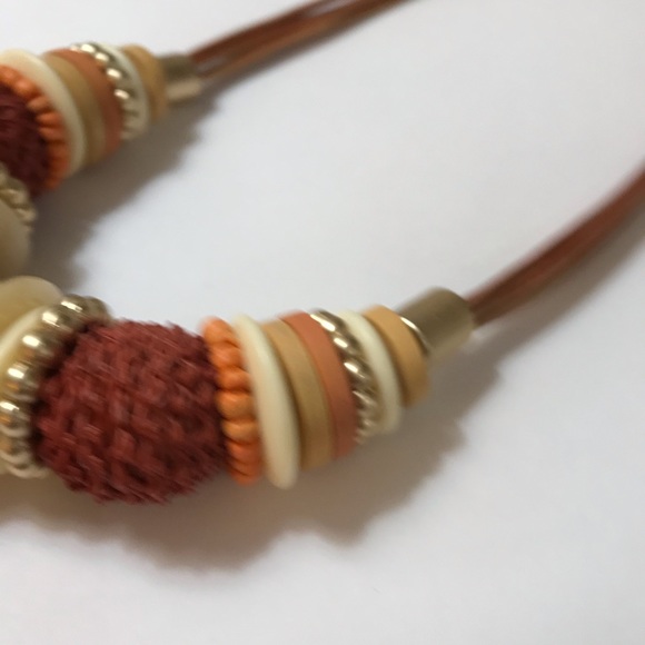 Chico’s Bronze Leather Necklace w/Accent Detailing - Picture 8 of 10